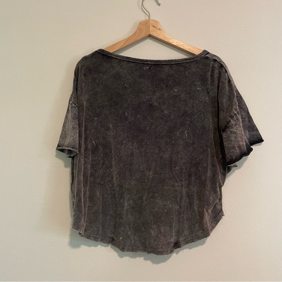 Free People Girl Talk Round Neck Short Sleeve Ruffle Tee, Size XS - Picture 3 of 5